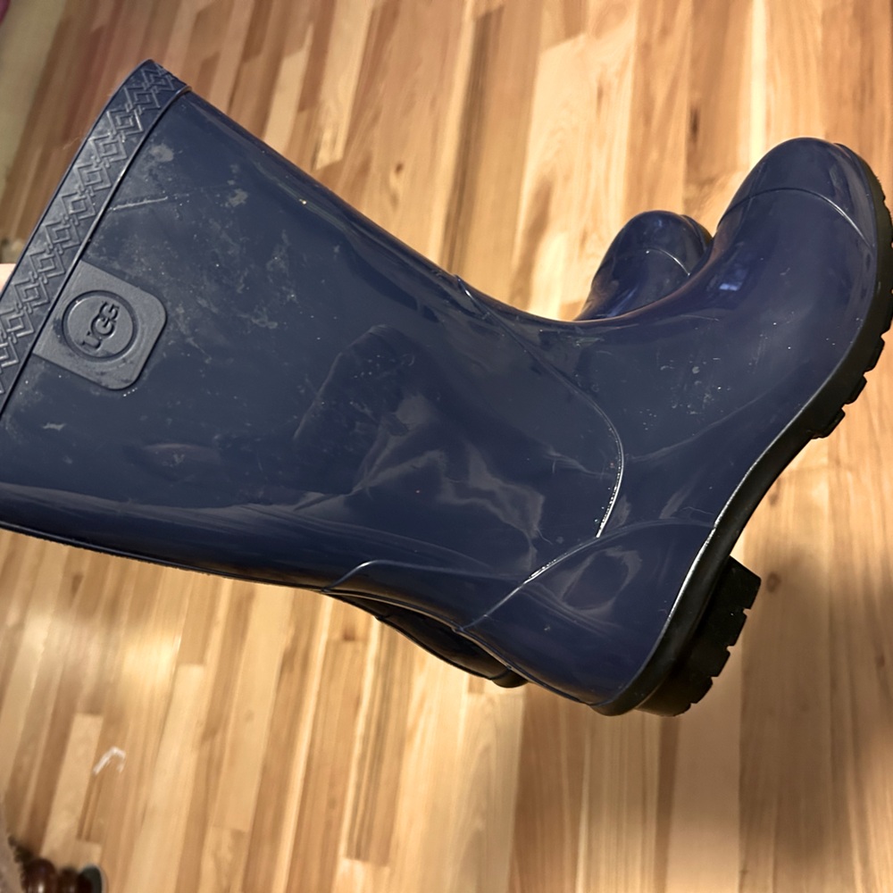 Ugg Boots Kids Size 3 Raana Mural Rain Boot Blue / navy Rubber big kids